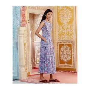 Banjanan Iris Smocked Floral-Print Maxi Dress